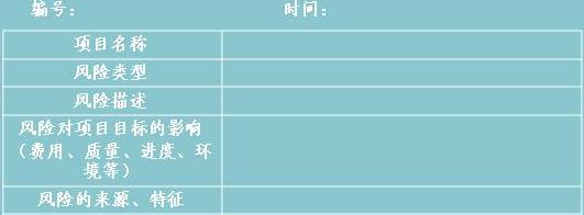 風(fēng)險(xiǎn)識別調(diào)查表
