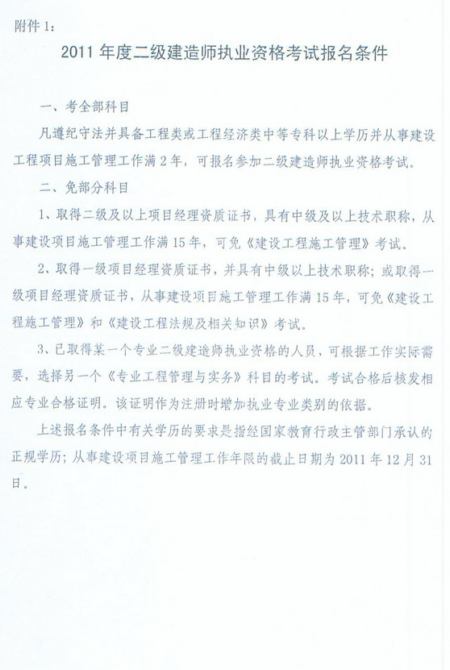 2011年黑龍江省二級建造師報名時間為2011年3月11日-3月24日